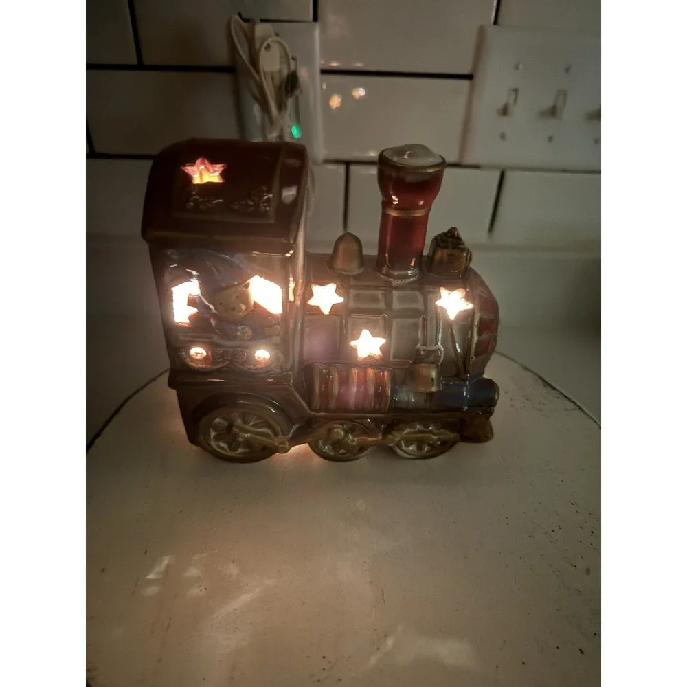 Christmas Village Train Lighted Christmas Express Locomotive